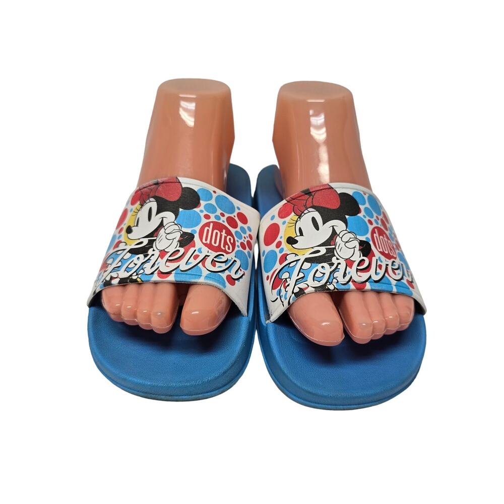 Disney Minnie Mouse Blue dots Forever Beach Pool Slide Open Toe Sandal Shoes